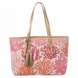 NWT Spartina retreat large tote coral